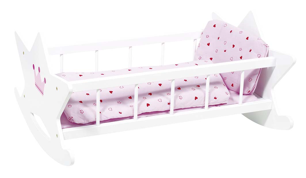 BERCEAU POUR POUPEE AVEC LINGE DE LIT