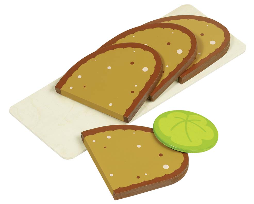 TRANCHES DE PAIN, 4 TRANCHES, 1 FEUILLE DE SALADE