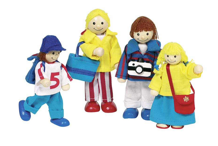 FAMILLE EN VACANCES, POUPEES ARTICULEES