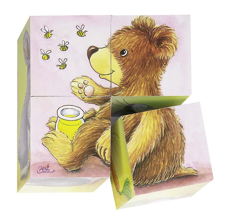 PUZZLE DE CUBES BEBES ANIMAUX