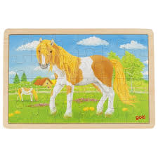 PUZZLE ETE AU PRE AUX CHEVAUX