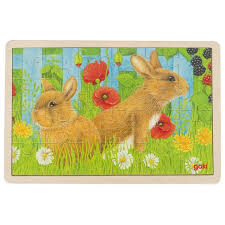 PUZZLE NOS LAPINS DANS LE JARDIN