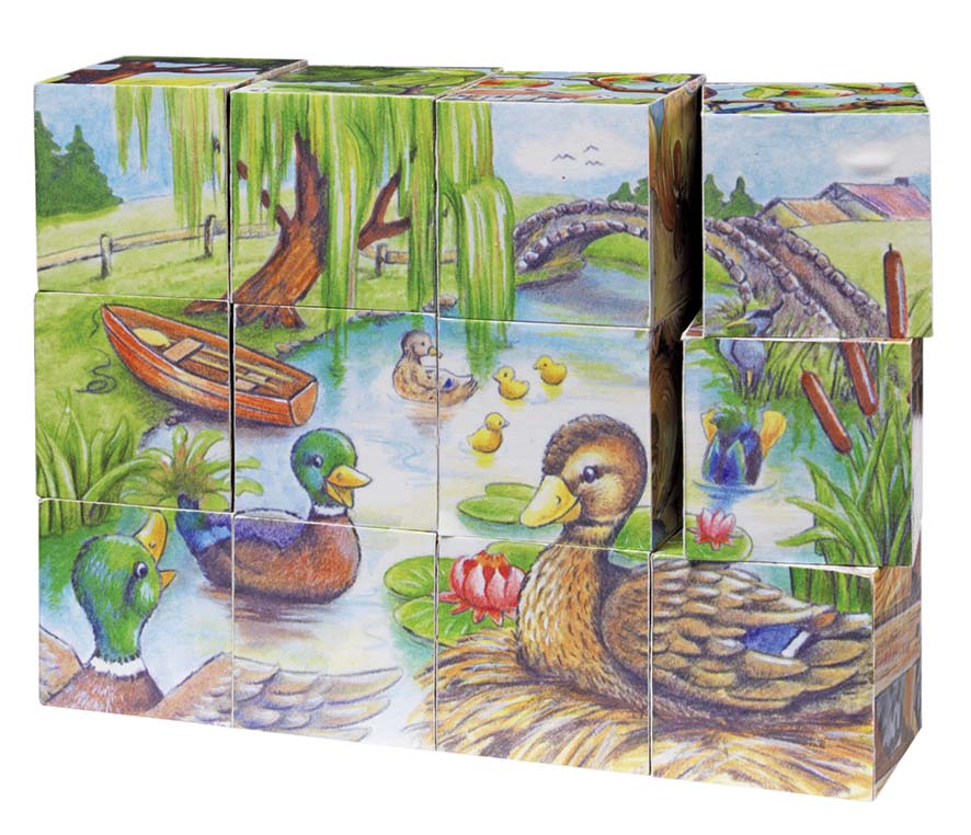 PUZZLE DE CUBES, A LA CAMPAGNE