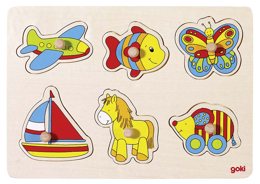 PUZZLE A ENCASTREMENTS AVION, POISSON, ...