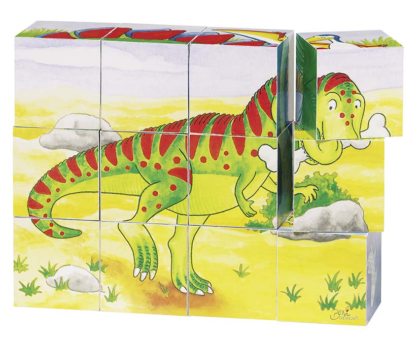 DINOSAURE, PUZZLE DE CUBES