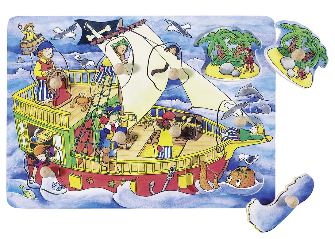 PUZZLES AVEC IMAGES CACHEES - LE BATEAU PIRATE