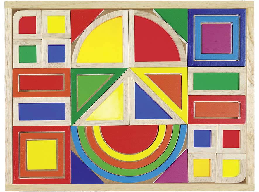 JEU DE CONSTRUCTION ARC-EN-CIEL AVEC FENETRES