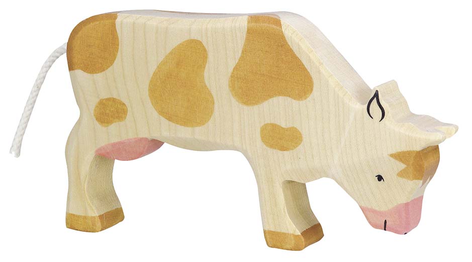 VACHE, BROUTANT, MARRON