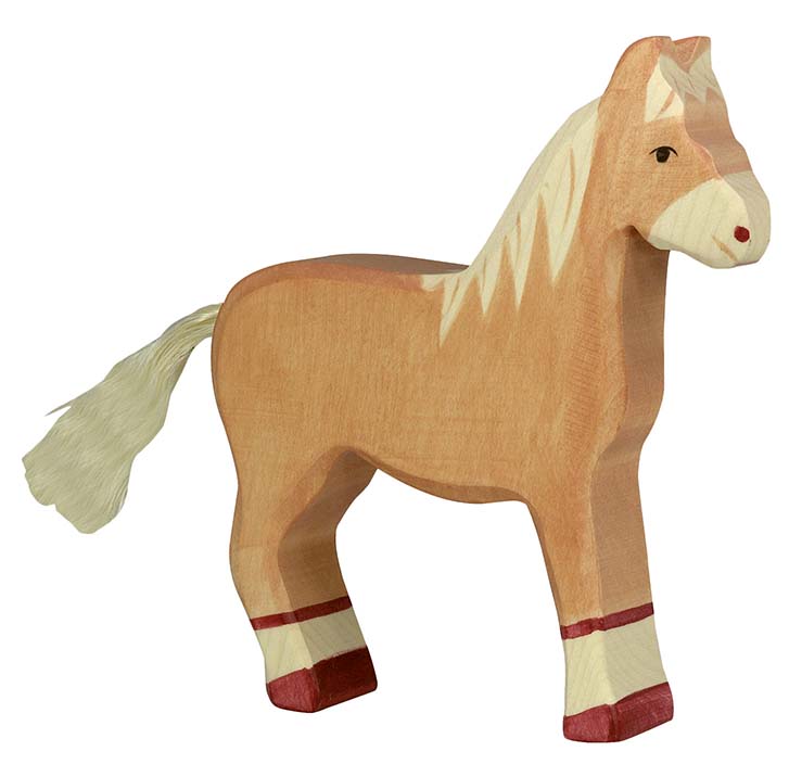 CHEVAL, DEBOUT, MARRON CLAIR