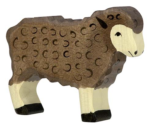 MOUTON, DEBOUT, NOIR