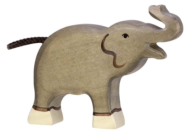 ELEPHANT, PETIT, TROMPE HAUTE
