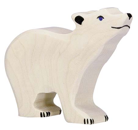 OURS POLAIRE, PETIT, TETE HAUTE