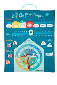 AU FIL DU TEMPS BLEU CALENDRIER