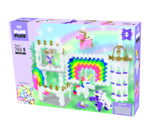 PLUS PLUS BOX PASTEL 760 PCS LICORNE