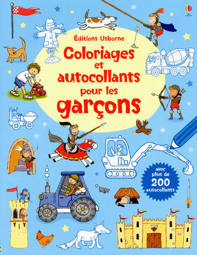 COLORIAGES ET AUTOCOLLANTS POUR LES GARCONS