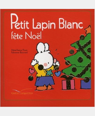 PETIT LAPIN BLANC FETE NOEL