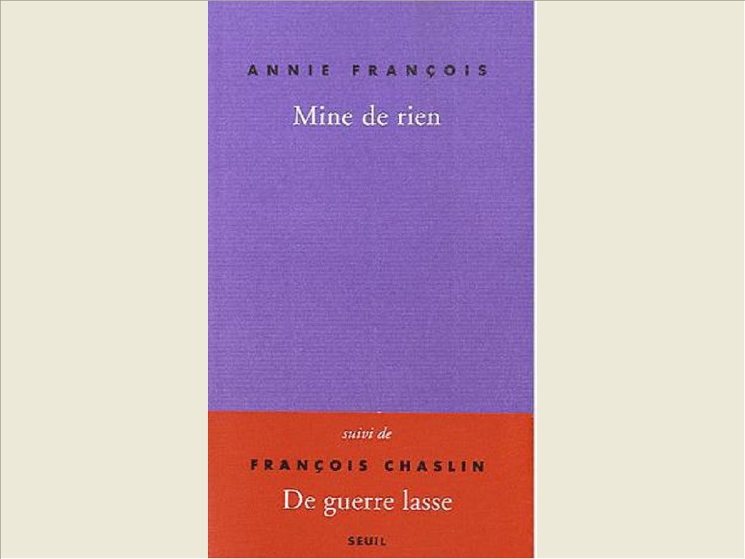 MINE DE RIEN. AUTOBOBOGRAPHIE