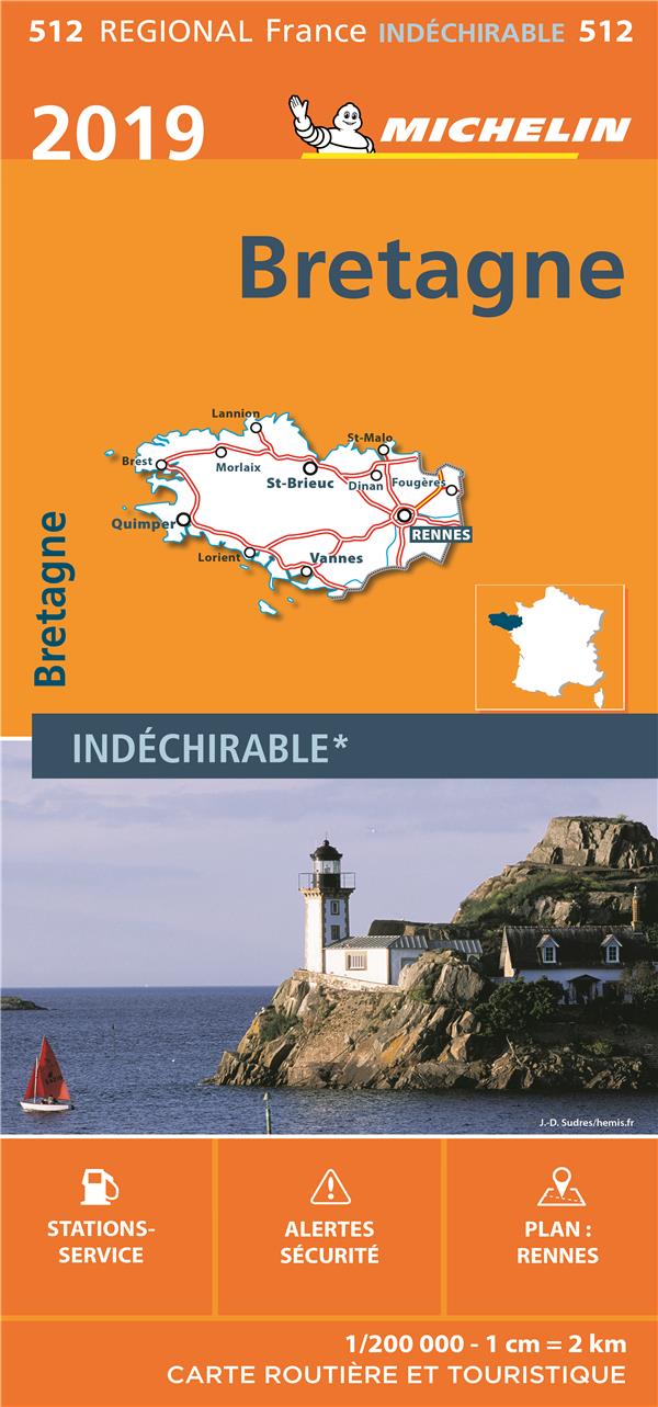 CARTE REGIONALE 512 BRETAGNE 2019