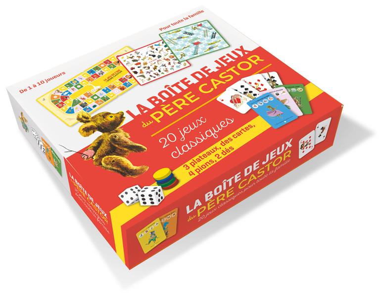 LA BOITE DE JEUX DU PERE CASTOR - 20 JEUX CLASSIQUES POUR TOUTE LA FAMILLE