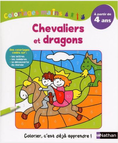 COLORIAGES MALINS CHEVALIERS ET DRAGONS