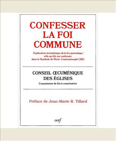 CONFESSER LA FOI COMMUNE