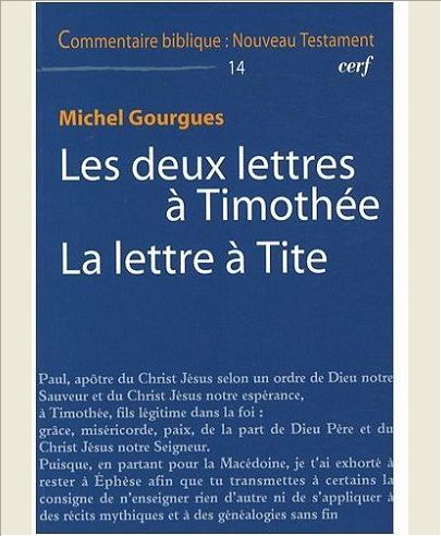 LA LETTRE  A TITE LES DEUX LETTRES A TIMOTHEE