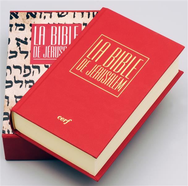 BIBLE JERUSALEM 10*16 RELIEE ROUGE SOUS ETUI
