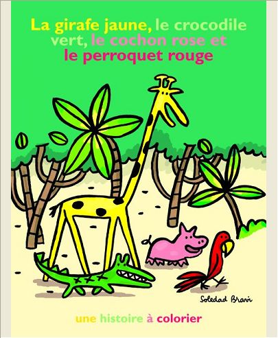 GIRAFE JAUNE LE CROCODILE VERT LE COCHON