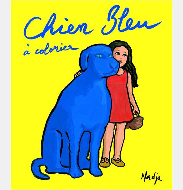 CHIEN BLEU A COLORIER