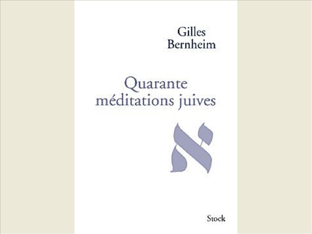 QUARANTE MEDITATIONS JUIVES