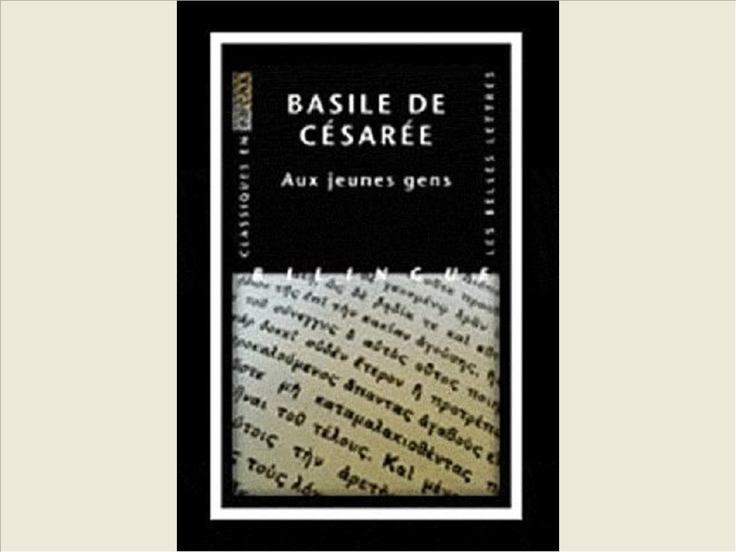 AUX JEUNES GENS. COMMENT TIRER PROFIT DE LA LITTERATURE GRECQUE