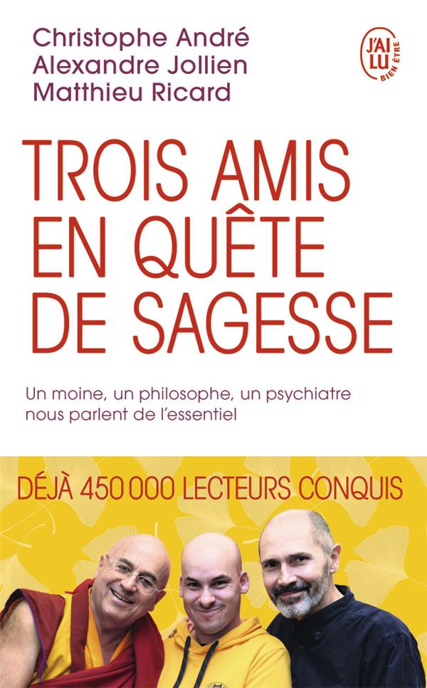 TROIS AMIS EN QUETE DE SAGESSE - UN MOINE, UN PHILOSOPHE, UN PSYCHIATRE NOUS PARLENT DE L'ESSENTIEL
