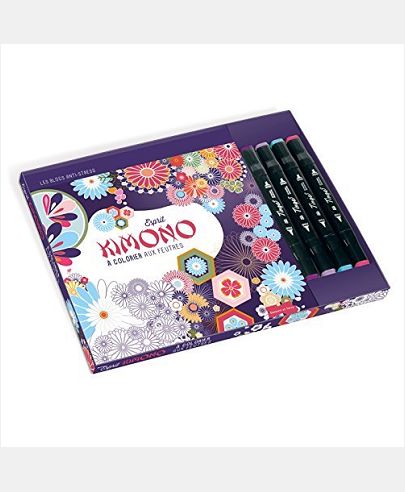 ESPRIT KIMONO A COLORIER AUX FEUTRES