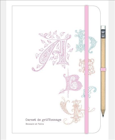 CARNET DE GRIFFONNAGE - LES LETTRES ENLUMINEES