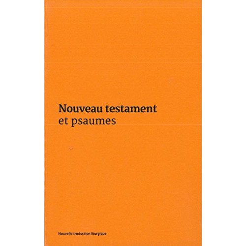 NOUVEAU TESTAMENT ET PSAUMES - COUVERTURE VINYLE ORANGE