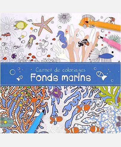 CARNET DE COLORIAGE FONDS MARINS