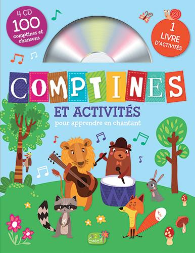 COMPTINES ET ACTIVITES + 4 CD AUDIO (100 CHANSONS)