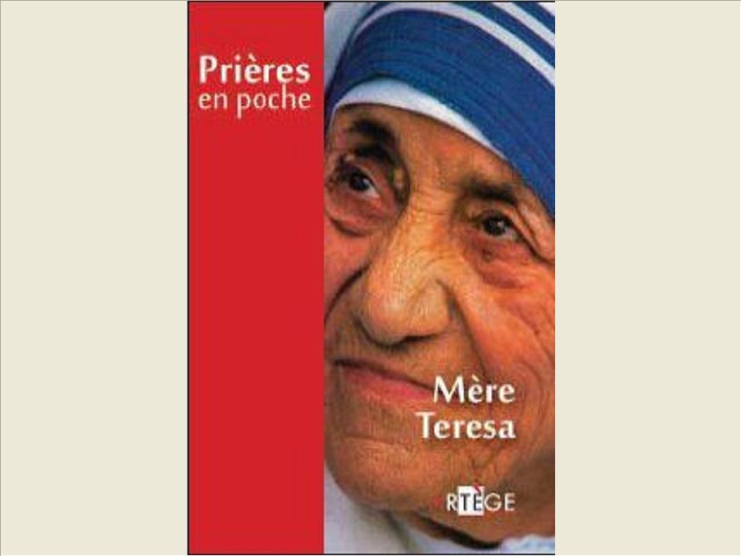 PRIERES EN POCHE - MERE TERESA