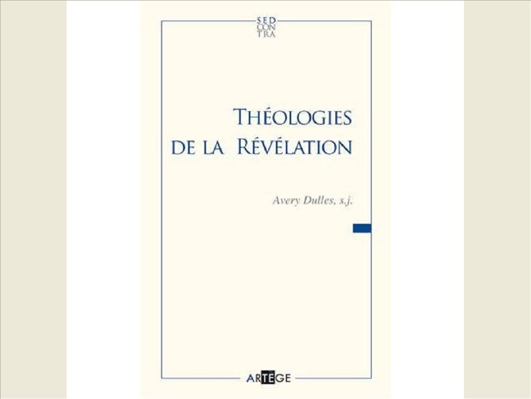 THEOLOGIES DE LA REVELATION