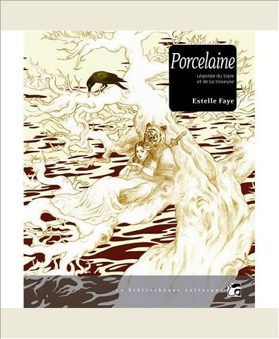 PORCELAINE - LEGENDE DU TIGRE ET DE LA TISSEUSE