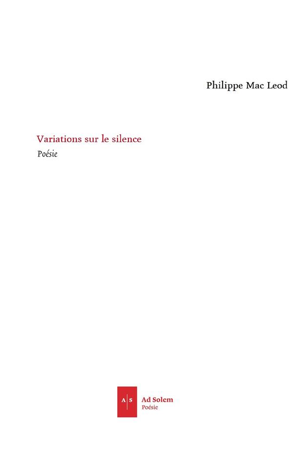 VARIATIONS SUR LE SILENCE