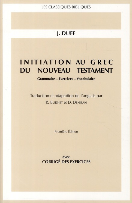 INITIATION AU GREC DU NOUVEAU TESTAMENT