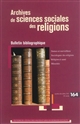 ARCHIVES DE SCIECNES SOCIALES DES RELIGIONS 164