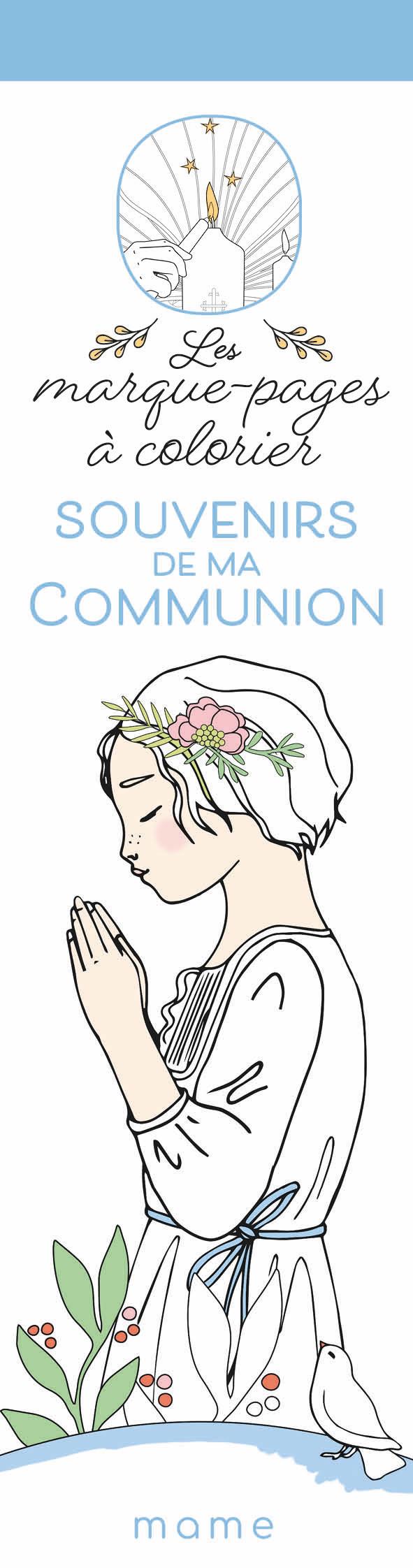 SOUVENIRS DE MA COMMUNION LES MARQUE PAGES A COLORIER