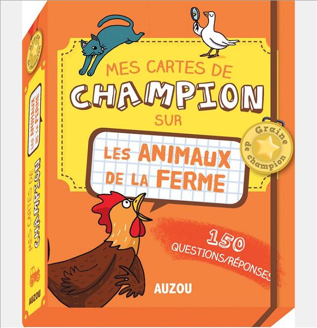 MES CARTES DE CHAMPION SUR LES ANIMAUX DE LA FERME