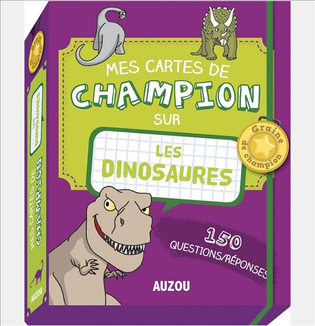 MES CARTES DE CHAMPION SUR LES DINOSAURES