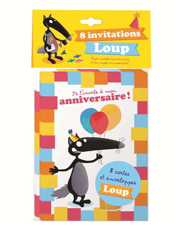 PACK DE 8 CARTES D'ANNIVERSAIRE LOUP