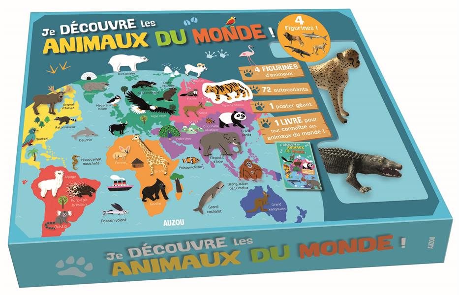 JE DECOUVRE LES ANIMAUX DU MONDE (4 FIGURINES)