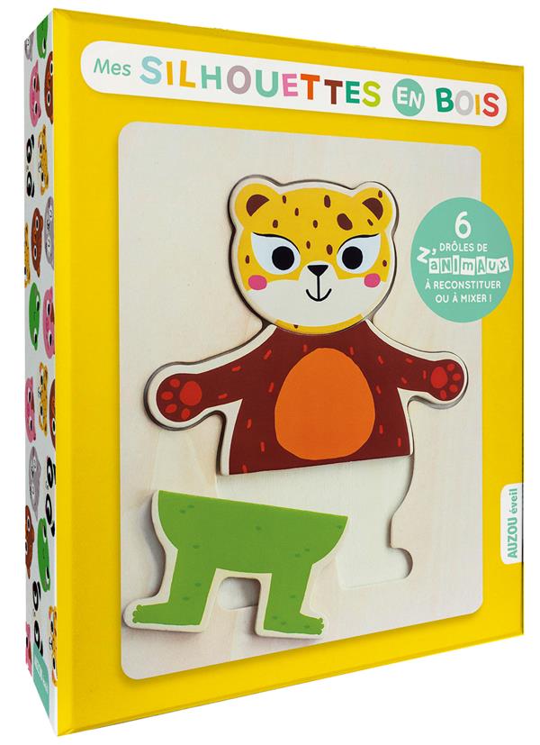 MES SILHOUETTES EN BOIS - LES DROLES DE Z'ANIMAUX A RECONSTITUER - 18 PIECES EN BOIS