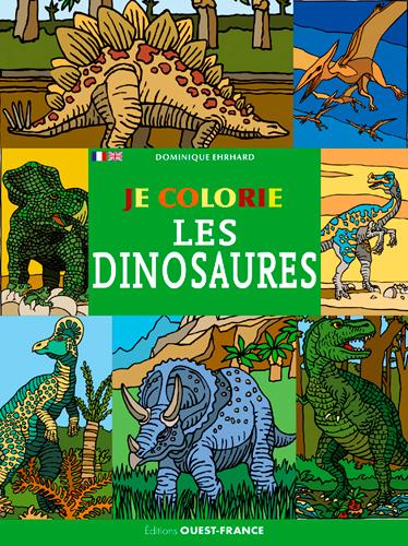 JE COLORIE LES DINOSAURES (FR-GB)